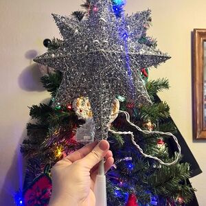 Silver Star Tree Topper